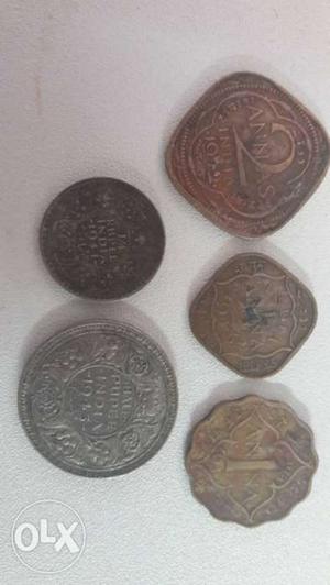 5 no's of King George lV coins