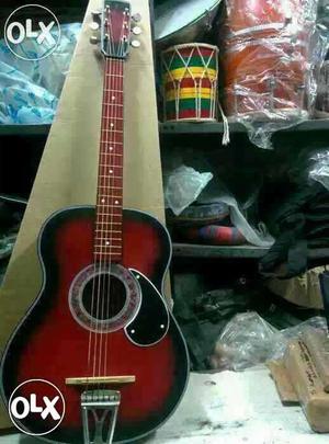 .6-Best offer New Black And Red Acoustic Guitar