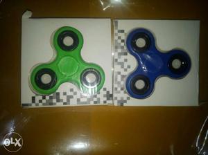 Blue And Green Fidget Spinners Package