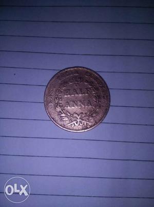 East India Company Half Anna  Coins