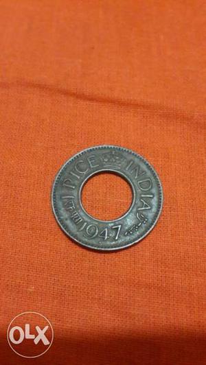  Gray Indian Holed Coin