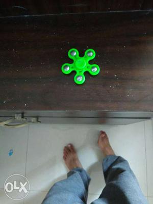 Green And Gray Hand Spinner