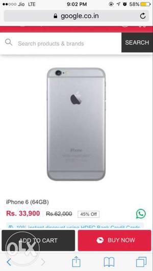 IPhone 6 64gb hm 1.5 years old hm condition dek