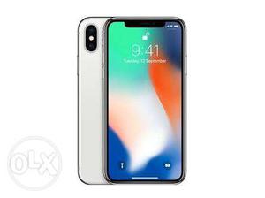 Iphone x 64 gb silver, box pack indian with bill.