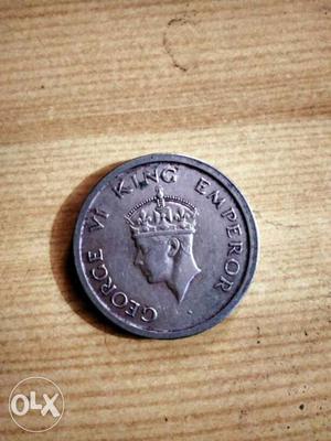 Old silver coin of British era  George vi