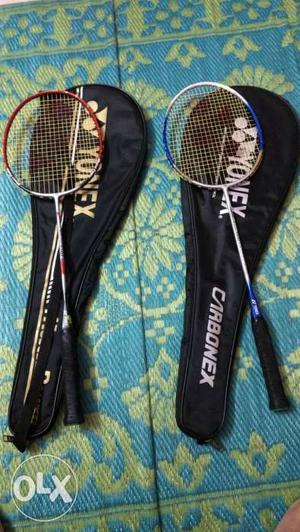 Pair of Yonex Badminton Rackets With Bags
