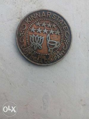 Round Kinnar State Coin