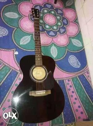 SX COMPANY black acoustic guitar with excellent
