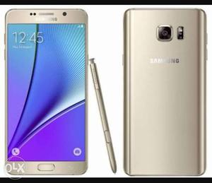 Samsung note 5 golden colour out of warranty 64 GB singel