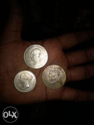 Silver coinsrs Queen victoria coin and 10rs
