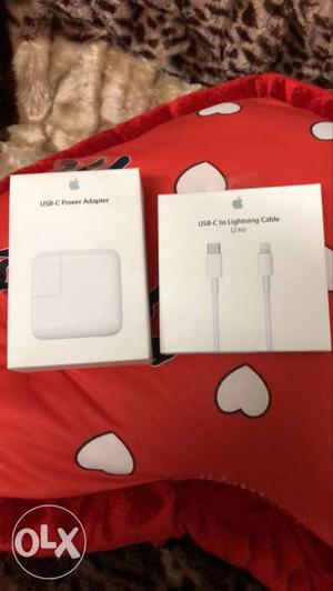 Unused Apple USB type C Power adapter and cable.