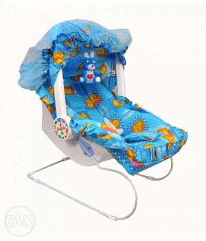 Baby's Blue And Multicolored Bouncer