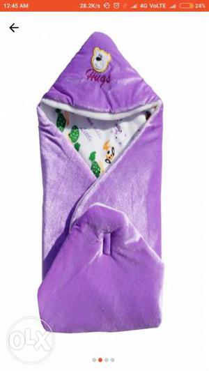 Baby's Purple Suede Swaddle