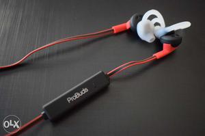 Black And Red Pro Buds In-ear Headset