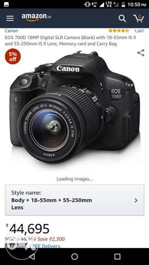 Black Canon EOS 700S DSLR Camera Screenshot