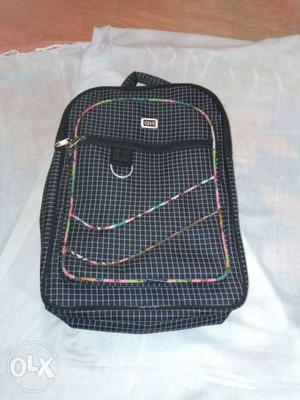 Black Multicolored Backpack