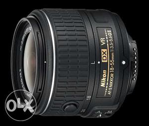 Black Nikon mm DSLR Camera Lens