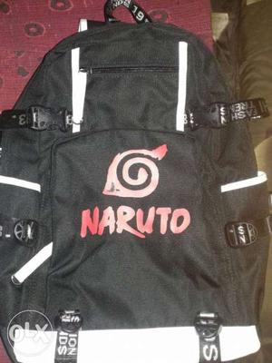Black, White, And Red Naruto Backpack