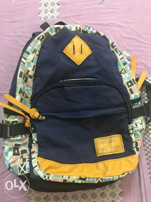 Blue, Yellow And White Backpack