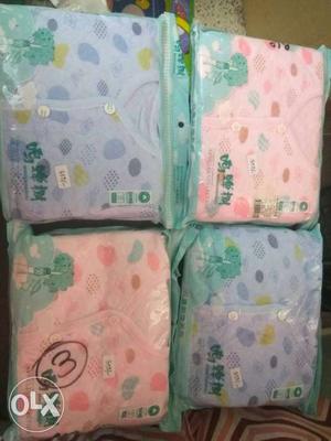 Brand new - 4 Set of Baby's Blue And Pink Thick Shirts and