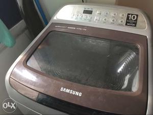 Brown And Gray Samsung Top-load Washing Machine