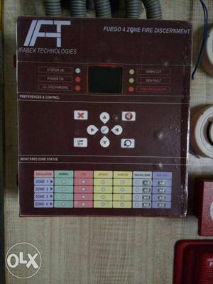 Colour lcd based 4 zone fire alarm control panel.