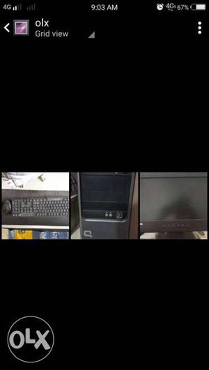 Full Computer Monitor, Keyboard And Intel Computer Tower CPU