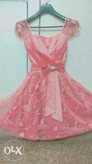 Girl's Pink Floral Dress