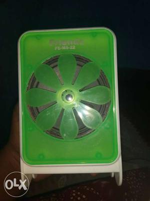 Green And White Box Fan. 2days used