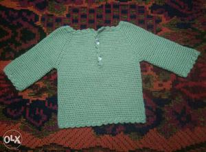 Green Knitted Sweater 0-3 months baby