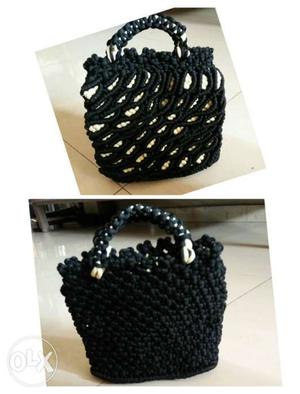 Handmade macrane purse