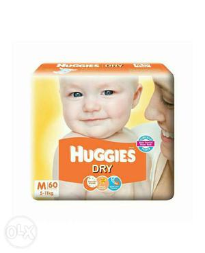Huggies diapers M size only at throwaway price.