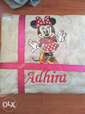New Mini Mouse Personalised bath towel for kids