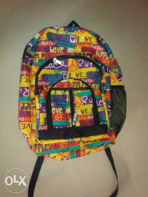 New Multicolored Printed Backpack