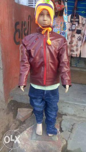 New leather jacket for 3 to 5 year kid
