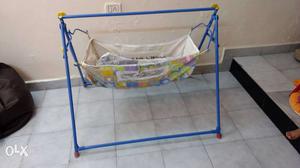 Portable baby jhula with 2 coats and cover
