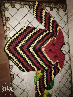 Red And Yellow Knitted Shirt