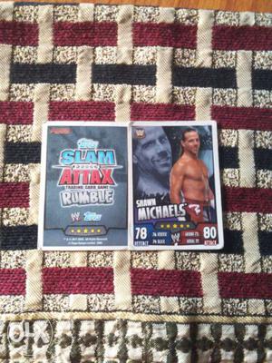 Slam Attax Rumble And Shawn Michaels Trading Cards