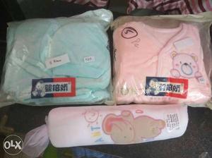 Toddler's Two Pink And Teal Pajamas Set Packs