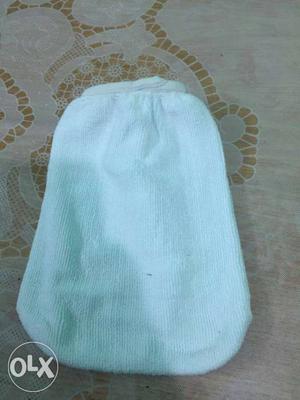 White And Blue Knit Textile (cleaning glows)