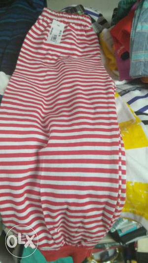 White And Red Striped Pants