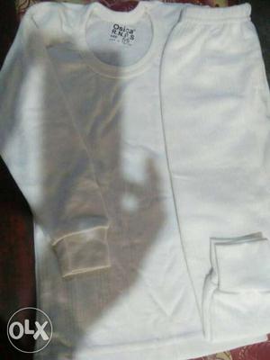 White Crewneck And Pants 55 size Garam inner and pajami