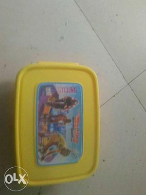 Yellow And Blue Plastic Container