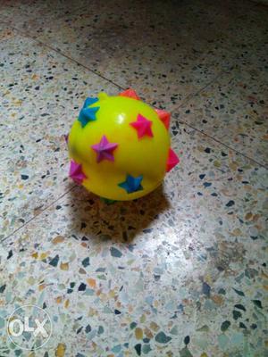 Yellow And Pink Plastic Ball