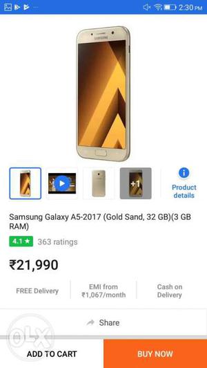 Samsung Galaxy A5 gold gb ram 32gb internal