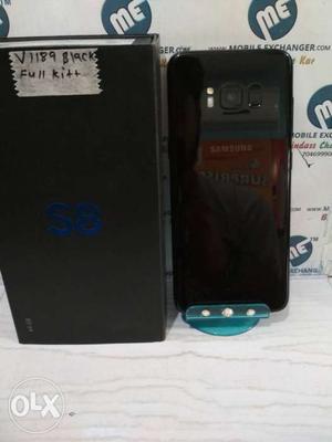 Samsung S8 Midnight Black #95%Condition With Full
