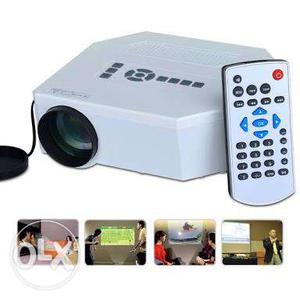 White Projector With Remote