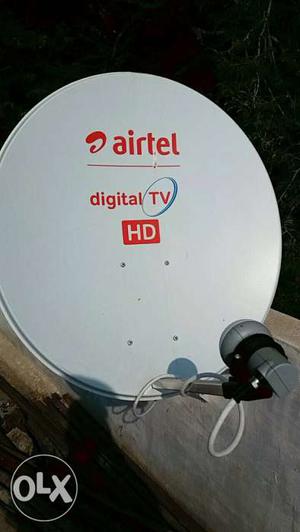 1 month old White Airtel Digital TV Parabolic Antenna