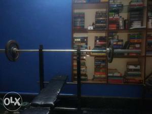 Black And Gray Bench Press With Barbell
