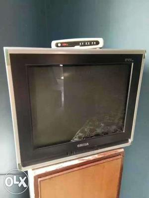 Black And Silver Onida CRT Television